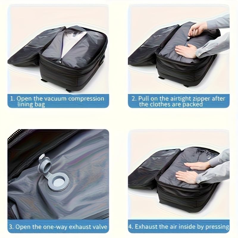 FANJUN-AMTECH vac space backpack，compression backpack for travel，travel vacuum bags for