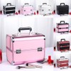 Malli Store Makeup Box Beauty Cosmetics Carrier, 1 Piece, All Pink / 만리상점 메이크업 박스 뷰티 화장품 캐리어, 1개, 올핑크
