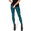 Alaroo Stretch Mermaid Print Fish Scale Leggings Tights Light Blue