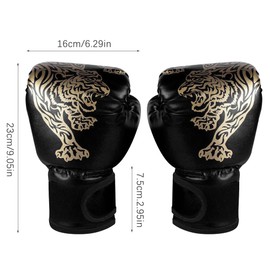 Hwtcjx Kids Boxing Gloves, Punching Gloves, Boxing Gloves, Childrens Boxing Gloves, PU Boxing Gloves, Elementary Boxing Gloves, for Boxing Training in the Age Group 3-12 Years Old (Black1, 6 oz)