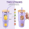 WINSA Glass Tumbler with Straw and Lid, 32 oz Glass