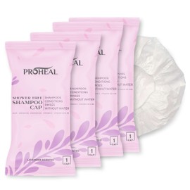 Shower Free Shampoo Cap - 8 Shampoo Caps for Bedridden Patients, Elderly, Travelling, Camping - Disposable - Lavender Scented - Latex and Alcohol Free - Hypoallergenic - Natural Ingredients