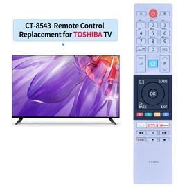 Neu Passend für Toshiba CT-8543 Fernbedienung Kompatibel mit Toshiba UHD LCD Smart TV RC42151P 32W2863DG 32L3866DG 32L3869DAX 40L2863DG 43T6863DA 49L2863DG 55U7863DA