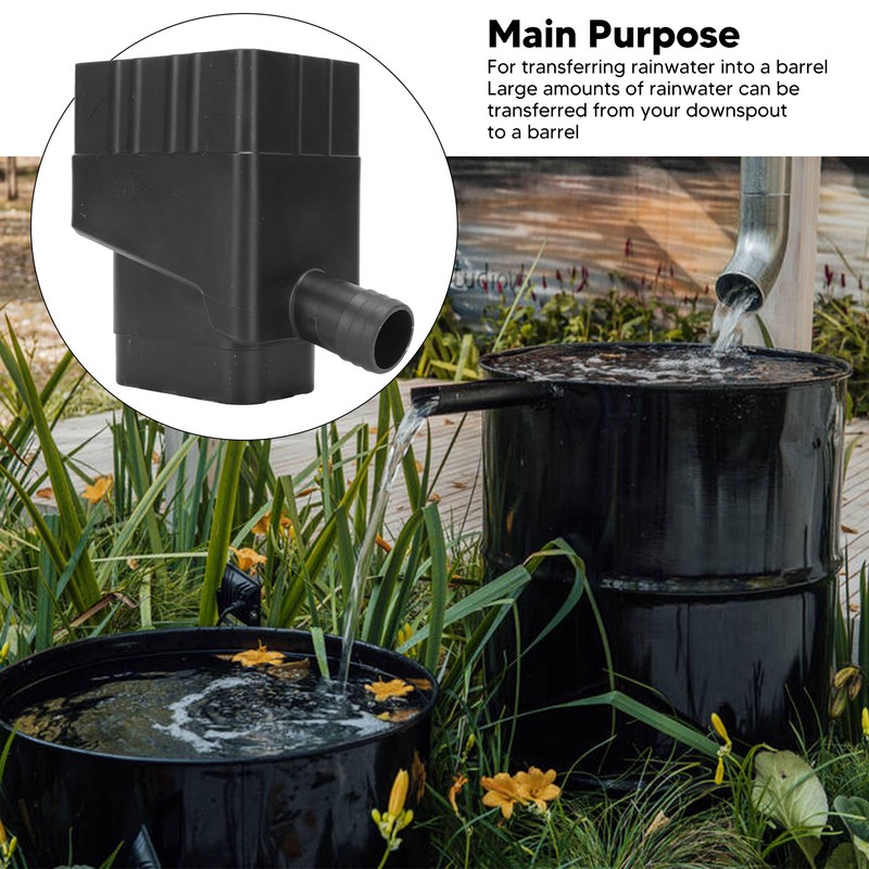 Rainwater Collection System Standard Downspout Water Diverter Connector System with