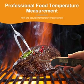 Waterproof Digital Meat Thermometer for Grilling with Two-Hand Backlight and Motion Sensing Kitchen Cooking Food Thermometer for BBQ Grill Smoker Deep Frying Candy Thermometer
