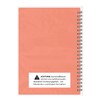 Fitness Log Book Plastic Cover Peach - Undated Workout Diary