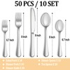 50 Piece Silverware Set Service for 10,Premium Stainless Steel Flatware
