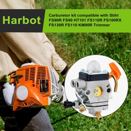 Harbot FS90R Carburetor for Stihl FS110R FS100 FS90 KM90R FS 90 R KM90 FS100RX FS110 KM110R HT100 HT101 Trimmer Weedeater Replace C1Q-S174 4180 120 0611