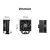 PCCOOLER CPU Air Cooler, 5×6mm Heat Pipes, 120mm ARGB Fan,