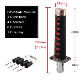 Samurai 1Pcs JDM Racing Samurai Sword Manuel Shift Knob Shifter Katana Metal Universal