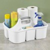 Sterilite Plastic Divided Portable Cleaning Supplies Caddy Organizer Basket