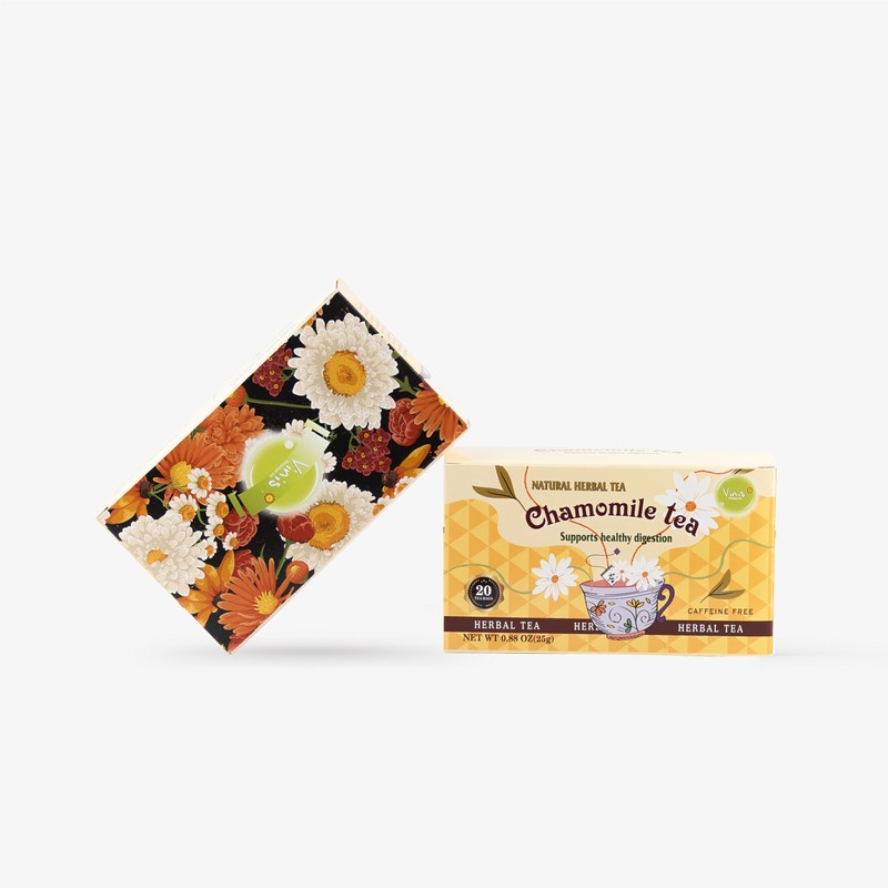 Vinis Chamomile Tea, Natural Herbal Tea, Caffeine Free, 20 Tea