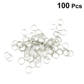 SUPVOX 100 Stainless Steel Key Rings 10mm Outside Dia