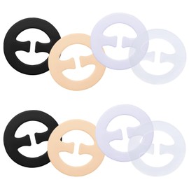 8pcs Bra Strap Clips, 4 Colors Bra Converter to Racerback Strap Holders for Slipping Anti-Slip Buckles Conceal Tool for Women Dresses Shirts Sports Tops (Round Style)