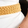 Coats Crochet Hilo metálico de ganchillo, natural/dorado