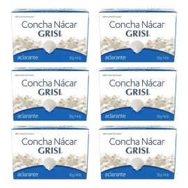 6 Jabón Concha Nácar Grisi 125g, Aclarante.                                                                                                           