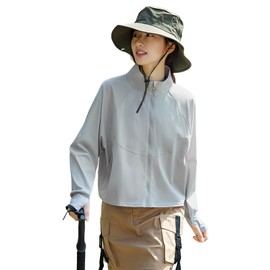 MORGEN SKY FSY01 Rash Guard, Long Sleeve Top, Women's, Hoodie, UV Protection, UPF50+, Cool to Touch, Jacket, No Hood, Thin, Lightweight, Cool, Sunscreen, Overwear, Quick Drying, Breathable, Sunburn