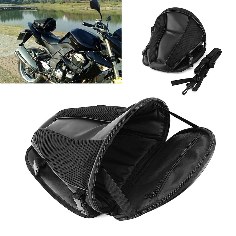 Motorcycle Bike Sports Waterproof Back Seat Carry Bag Storage Saddlebag