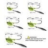 QualyQualy Underspin Jig Heads Glow Luminous Fishing Jigs with Blade