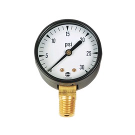 2-Inch Bottom Mount Pressure Gauge (0-30 PSI)