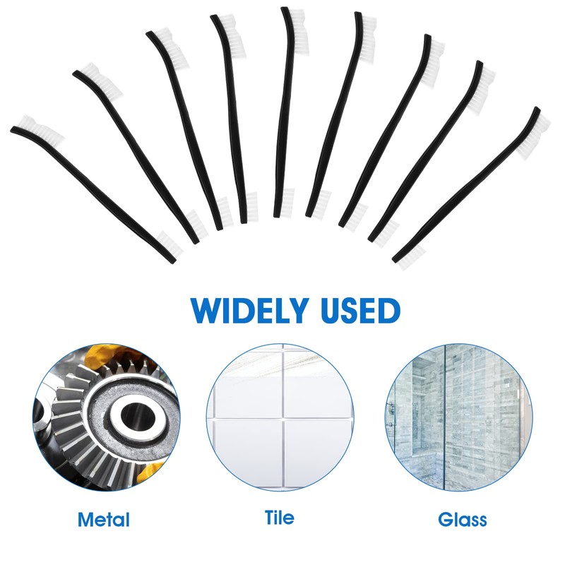 9 pcs Double-Ended Nylon Detailing Crevice Brushes Kit, Double-Ended Nylon
