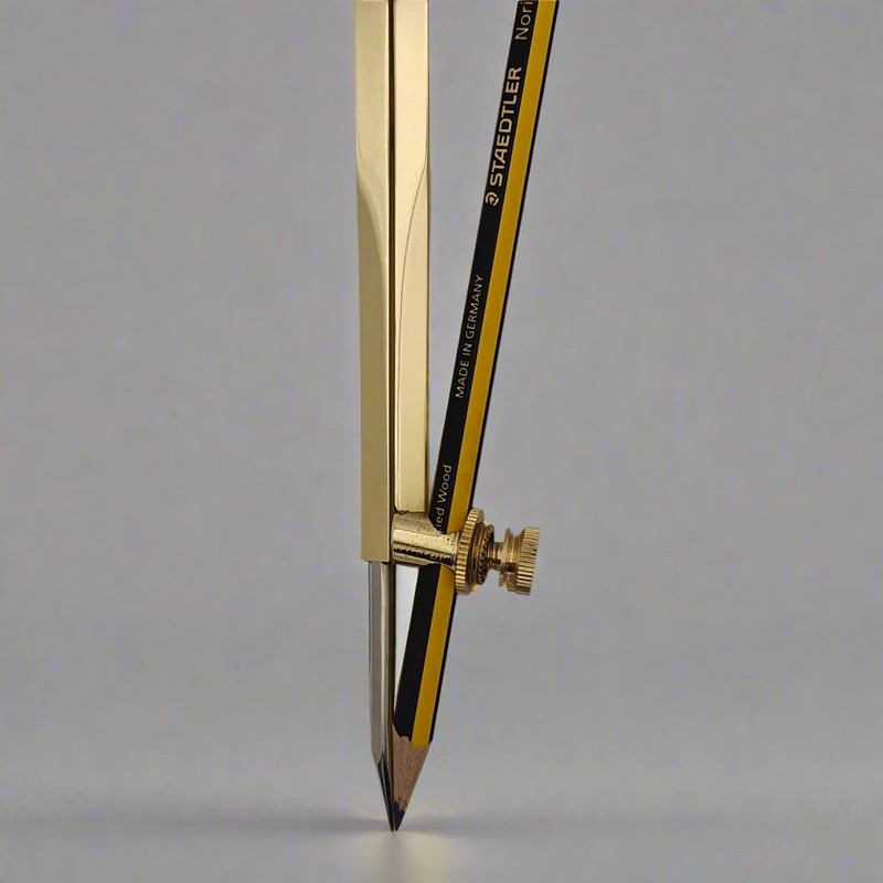 Chartwright Brass Pencil Compass, 8", with 2B Pencil