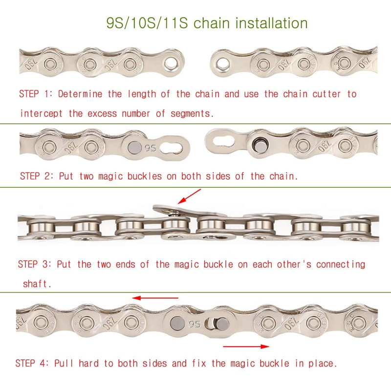 PLATT Bike Chains High Strength Bicycle Chain 1-Speed 6/7/8-Speed 9-Speed