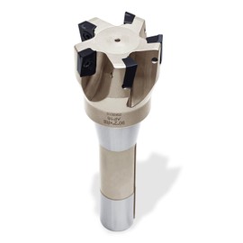 R8 Shank Indexable End Mill 2" Diameter 90 Degree High Speed Milling Cutter with 5 Apkt1604 Carbide Inserts (6-1/8" Overall Length)