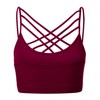 brasier deportivo para mujer con tirantes cruzados, bandeau sin aros,