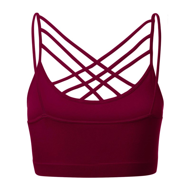 brasier deportivo para mujer con tirantes cruzados, bandeau sin aros,