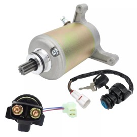 superstarterstore Warrior 350 Starter for Yamaha 350 YFM350 1996-2001 W/Bendix & Relay Key Switch