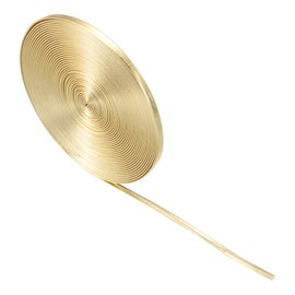 sourcing map Faux Leather Strips 0.12" Wide 197" Long Gold