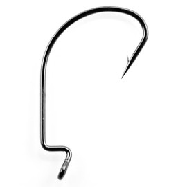 Freell 100pcs Offset Hooks #6 Worm Hooks Black Bass Rockfish Root Fish Octopus Fishing