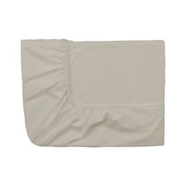 Essix Home Collection ESSIX Royal Line Cotton Percale Fitted Sheet, linen, 200 x 200 cm