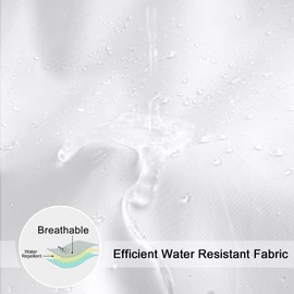 EurCross Long White Shower Curtain Liner 72 x 78 inches, Machine Washable High Grade Water Repellent Fabric Curtain Liner for Shower Bathroom 78 inch Length