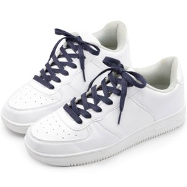 YFINE Flat Waxed Shoe Laces: Sneakers Shoelaces for Men&Women Boot - 2 Pair, 11 Dark Blue, 39 Inch (100CM)