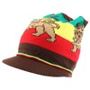 Armycrew Jamaica Rasta Lion Printed Dreadlock Deep Beanie Visor -