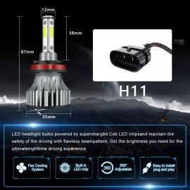 CHUSYYRAY For Chevy Silverado 1500 2007-2015 6000K LED Headlight Kit Bulbs High Low Beam