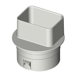 StormDrain Downspout Adapter Offset Landscaping Drain Pipe 2-in. x 3-in. x 4-in., White