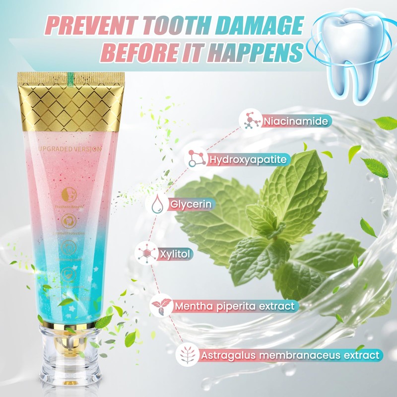 Niacinamide Whitening Toothpaste, Hydroxyapatite Toothpaste, Effectively Whitens Teeth, Protects Tooth
