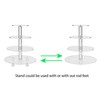 Jusalpha Large 4 Tier Cupcake Stand,Acrylic Round Cake Stand Dessert