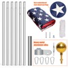 NELXINJO 25FT Sectional Flag Pole Kit, Heavy Duty Aluminum Outdoor