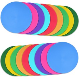 Vhxorrz Spot Markers 9 Inch 18Pcs Non-Slip Rubber Agility Markers Flat Field Floor Dots for Gym Football Soccer Basketball Class Room Activities Dance Sports Drills Speed Training Markers 9 Colors TPE