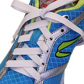 Slacklaces Elastic Shoelaces - Flat Lace, No Lock, No Re-Tie - Lace Replacement For Any Shoe