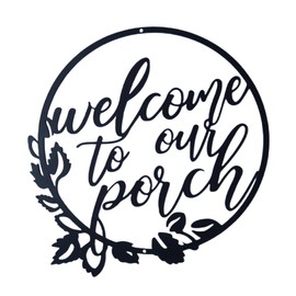 Lylence Porch Decor Welcome to Our Porch Sign - Welcome Sign Porch Decorations Outdoor, Welcome Sign For Outside, Hanging Porch Decorations Outdoor For Kitchen Farmhouse Home Office Wall