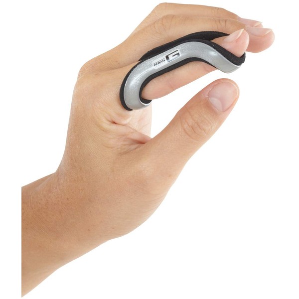 Neo G Finger Splint, Easy-Fit - Support for Trigger Finger, Mallet Finger, Baseball Finger, Strain, Sprains, Broken Fingers, Basketball - Patented Design - Class 1 Medical Device - Medium - Grey - 6cm/2.4in