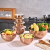 Moxinox Rose Gold Mixing Bowls with Airtight Lids, Stainless Steel