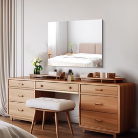 CILIBER Frameless Mirror, 24x30 Inch Bathroom Mirror for Wall, Rectangle Bathroom Vanity Mirrors with Polished Edge, Hangs Horizontally or Vertically for Bathroom, Bedroom and Living Room