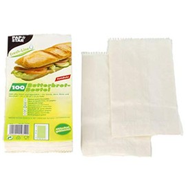 Papstar Papstar 14310 Bread Bag 21 x 10 x 3 cm White Pack of 100