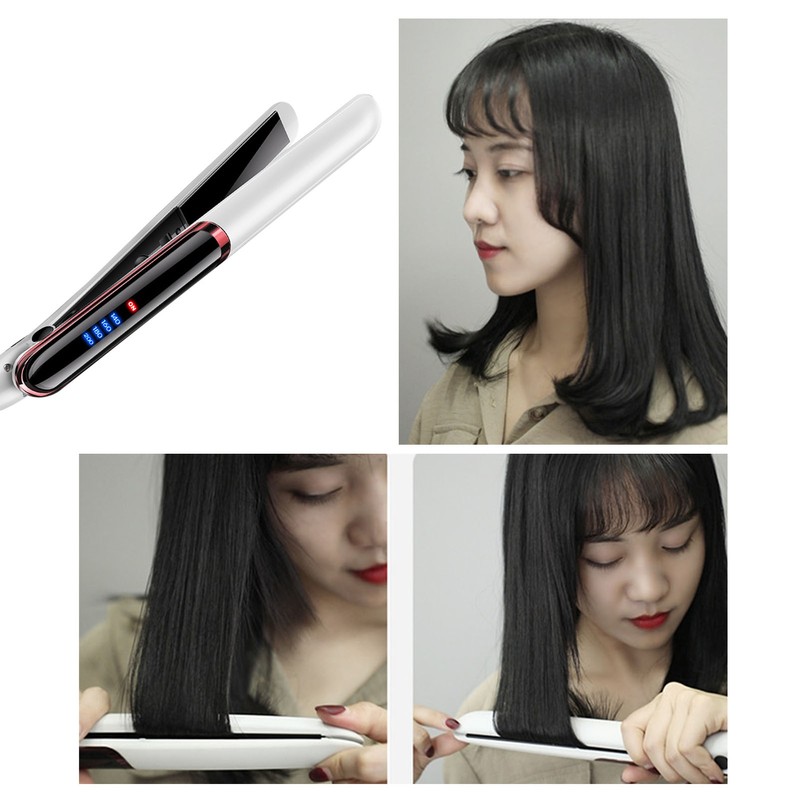 Hair Straightener Curler 4 Temperature Gears Negative Ion Hair Straightening